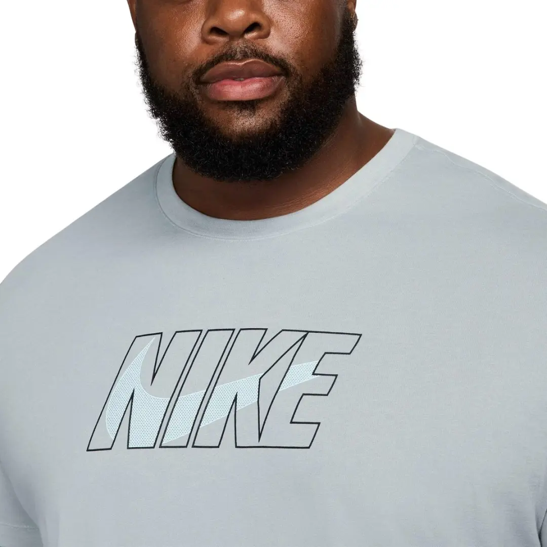 Nike Dri-FIT Fitness Shirt FZ8028-063 - XL - Lichtgrijs