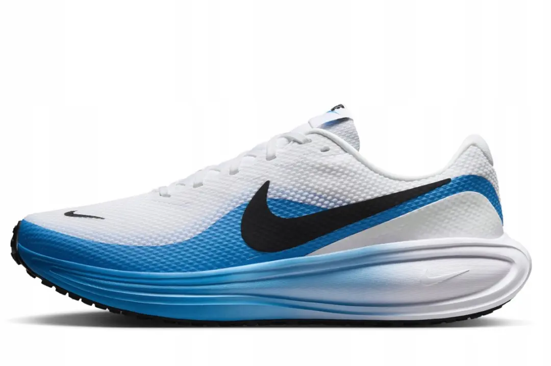Nike Revolution 8 HJ9198-103 Hardloopschoenen - Maat 45 - Wit/Blauw