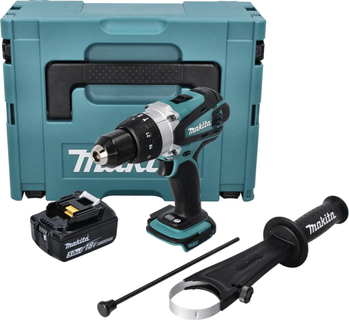 Makita DHP458T1J Klopboormachine 18V 91Nm - 1x 5,0Ah Accu