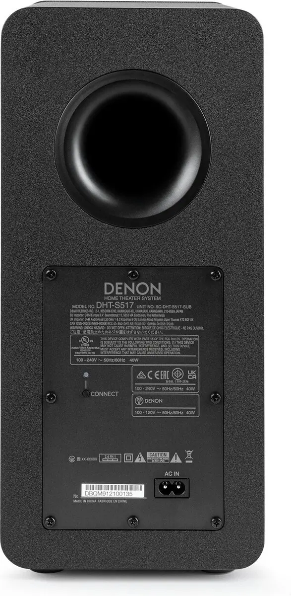 Denon DHT-S517 Wireless TV Sound System - Zwart - afbeelding 6 van 6