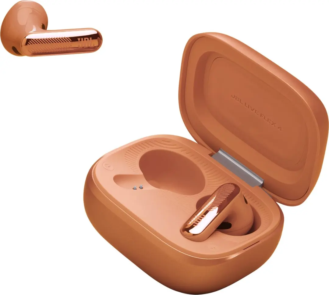 JBL Live Flex 4 Draadloze Oortjes - Noise Cancelling - 50u - IP54 - Oranje