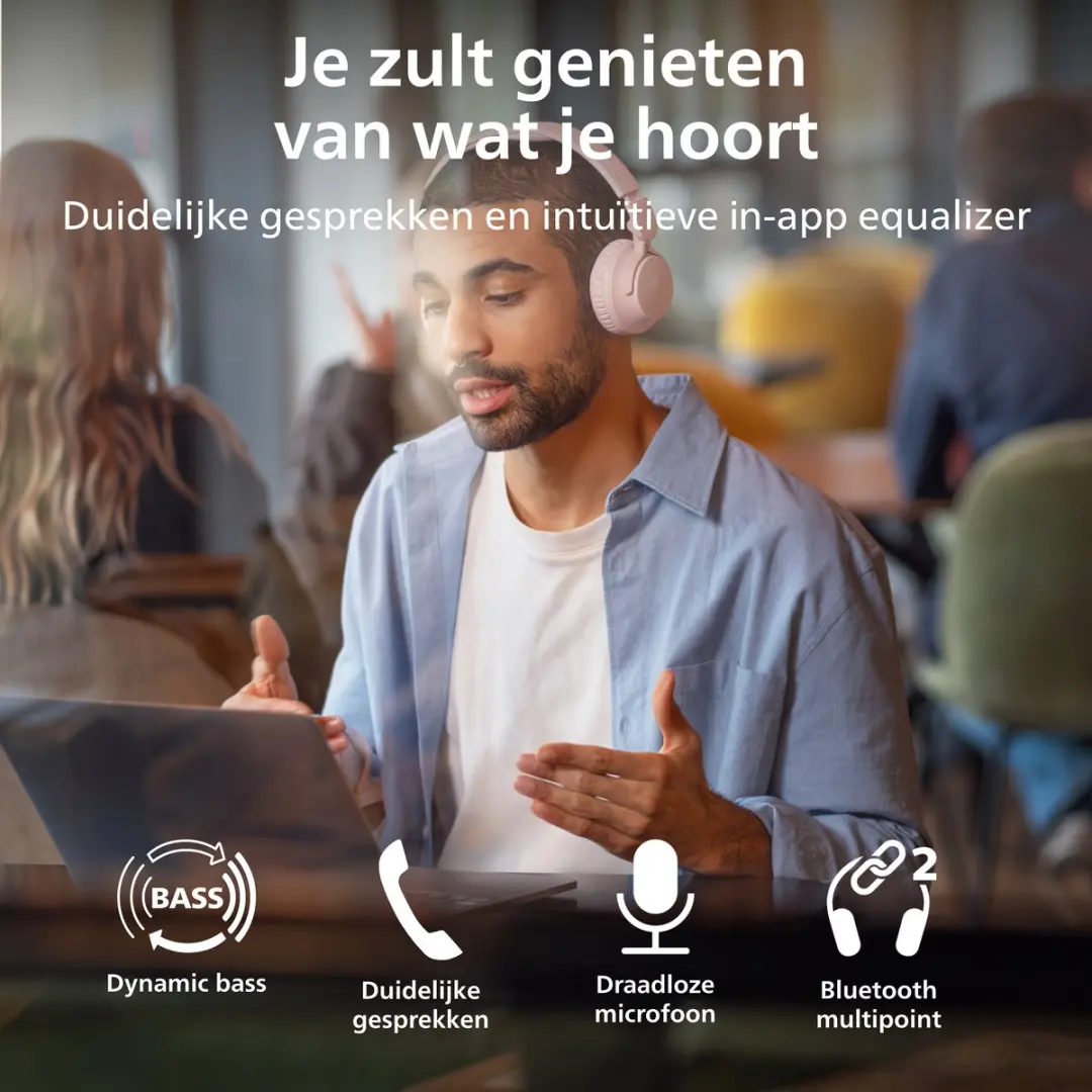 Philips Sound TAH4000 Draadloze On-Ear Hoofdtelefoon - Roze