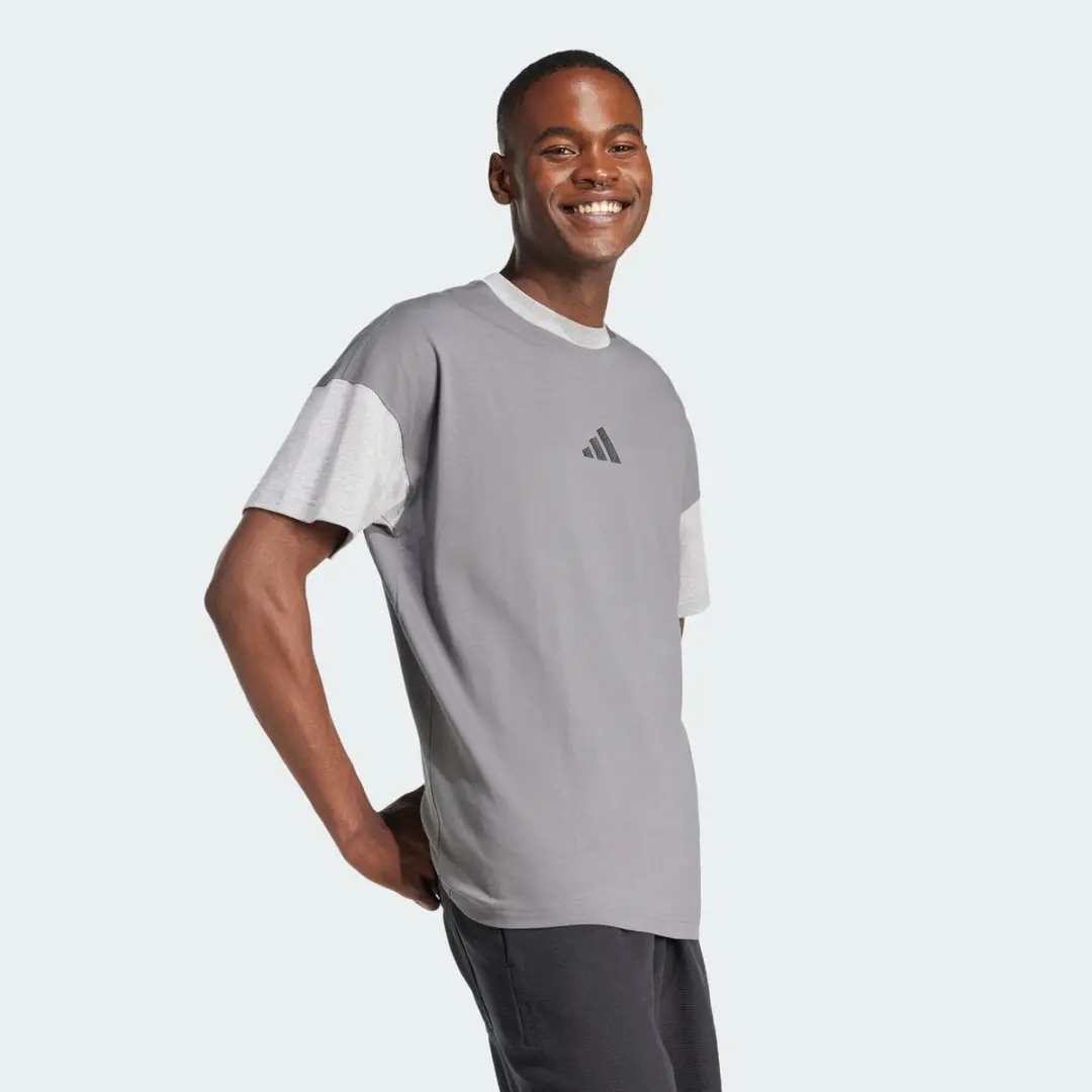 Adidas All Szn Colorblock T-Shirt JJ3678 - Heren - Grijs - afbeelding 6 van 6