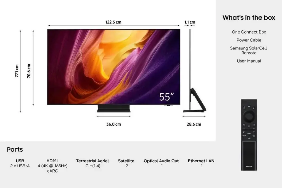 Samsung QE55S95HFTXXN QD OLED 55" - Zwart - afbeelding 6 van 6