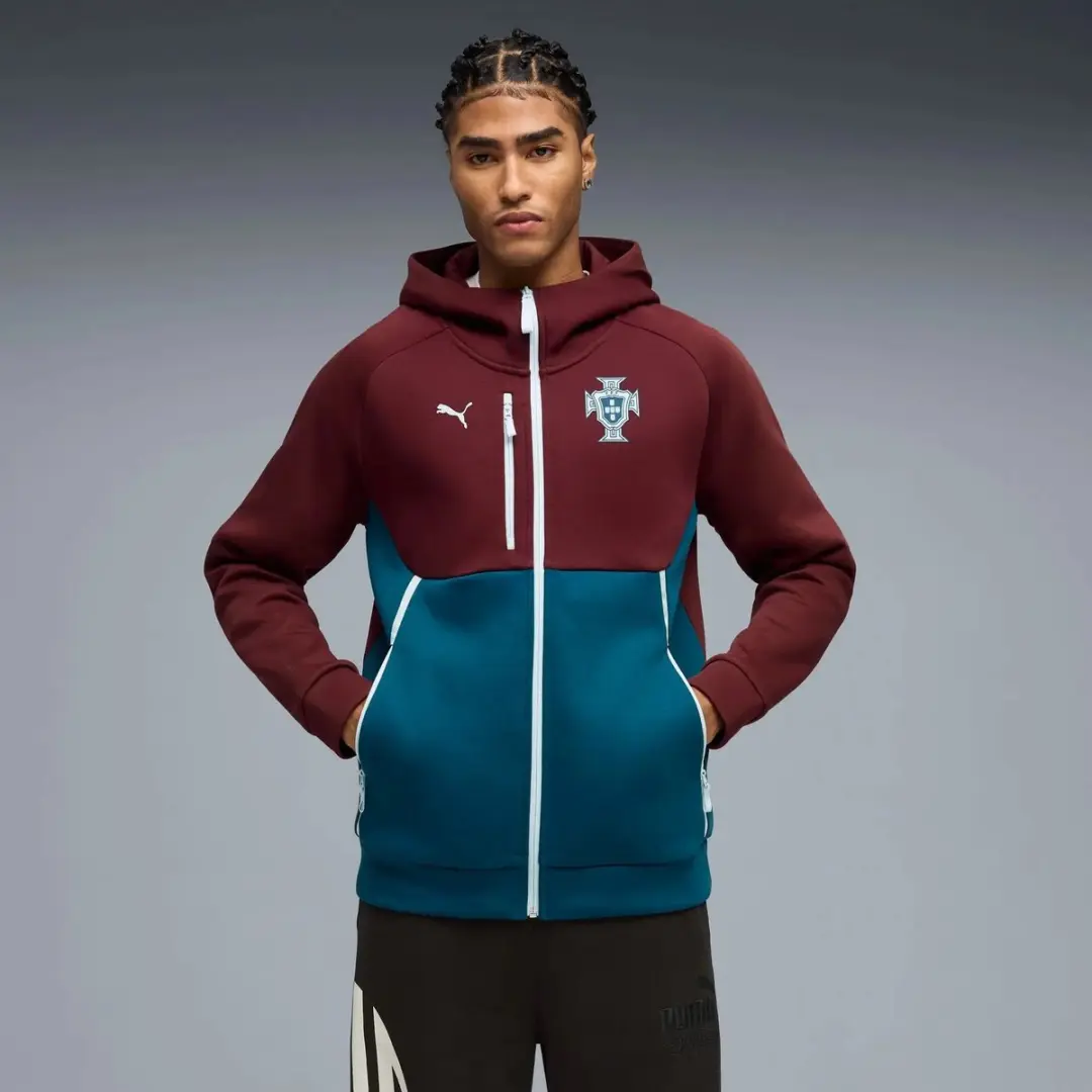 PUMA Portugal Tech Coupe du Monde 2026 Hoodie - M - Ruby Shimmer