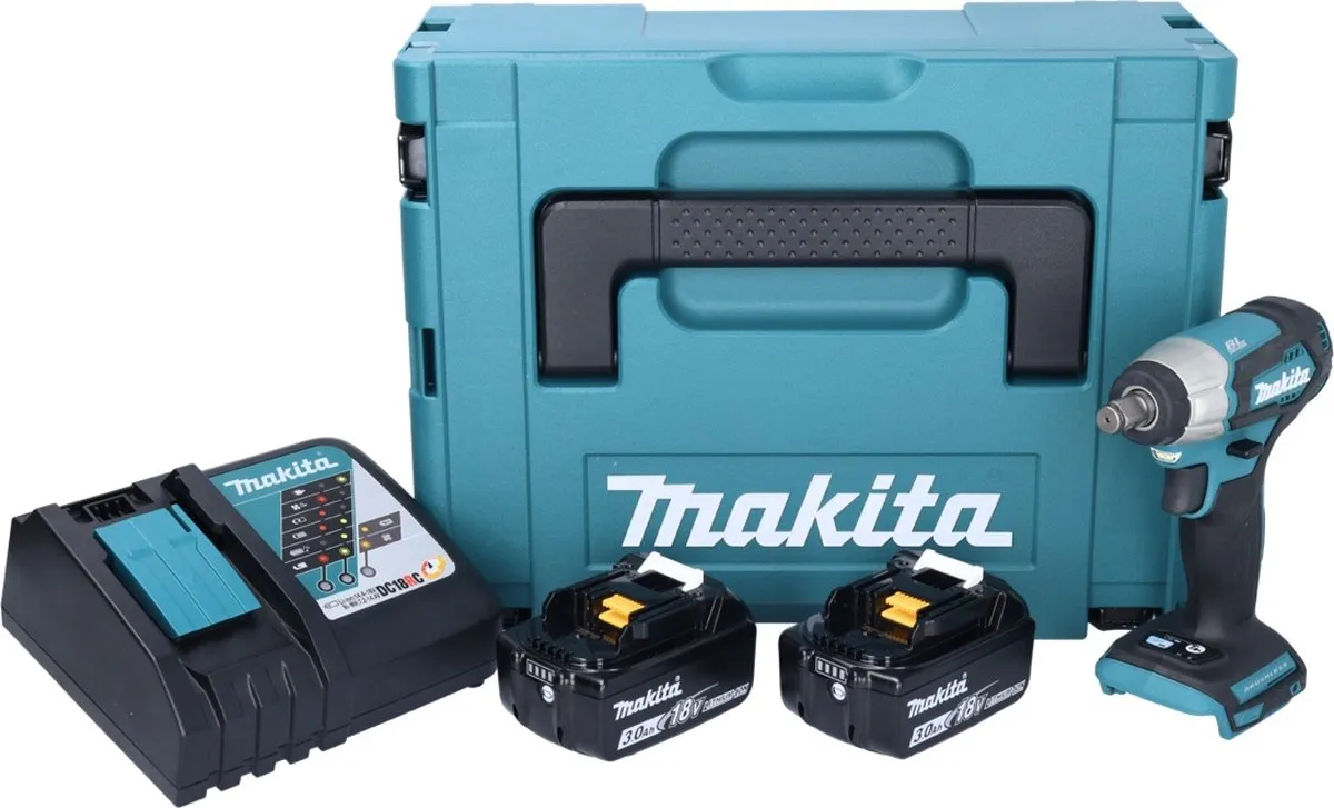 Makita DTW 181 RFJ Slagmoersleutel 18V 210Nm - 2x 3.0Ah + Lader