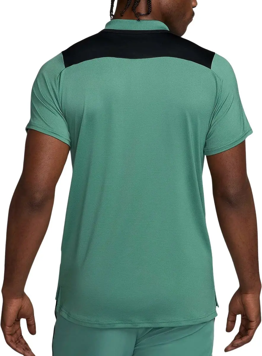 Nike Court Advantage Sportshirt - M Maat Groen/Zwart