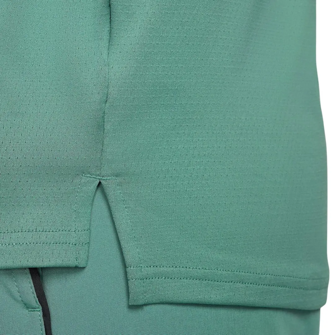 Nike Court Advantage Sportshirt - M Maat Groen/Zwart