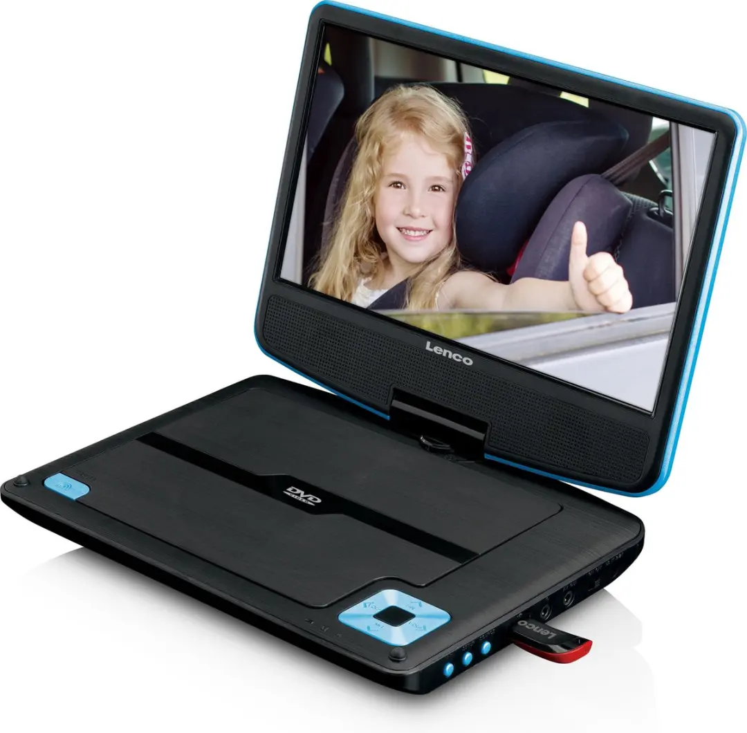Lenco DVP-910BU Portable DVD-speler 9 inch - Blauw