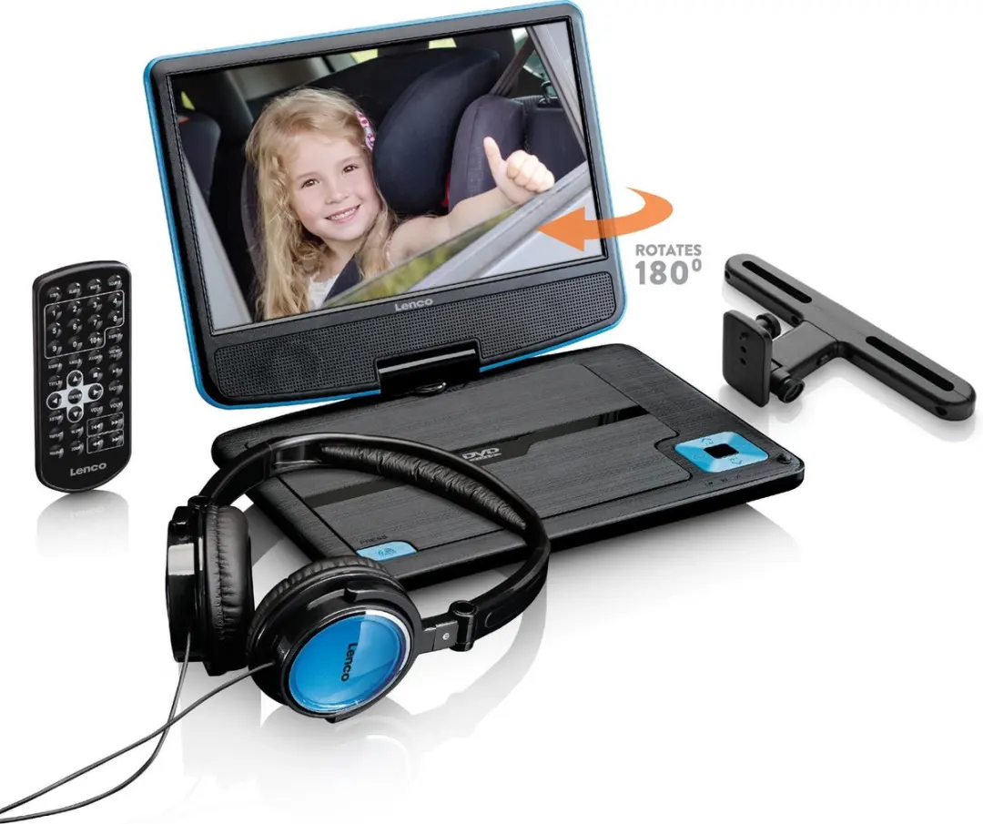Lenco DVP-910BU Portable DVD-speler 9 inch - Blauw