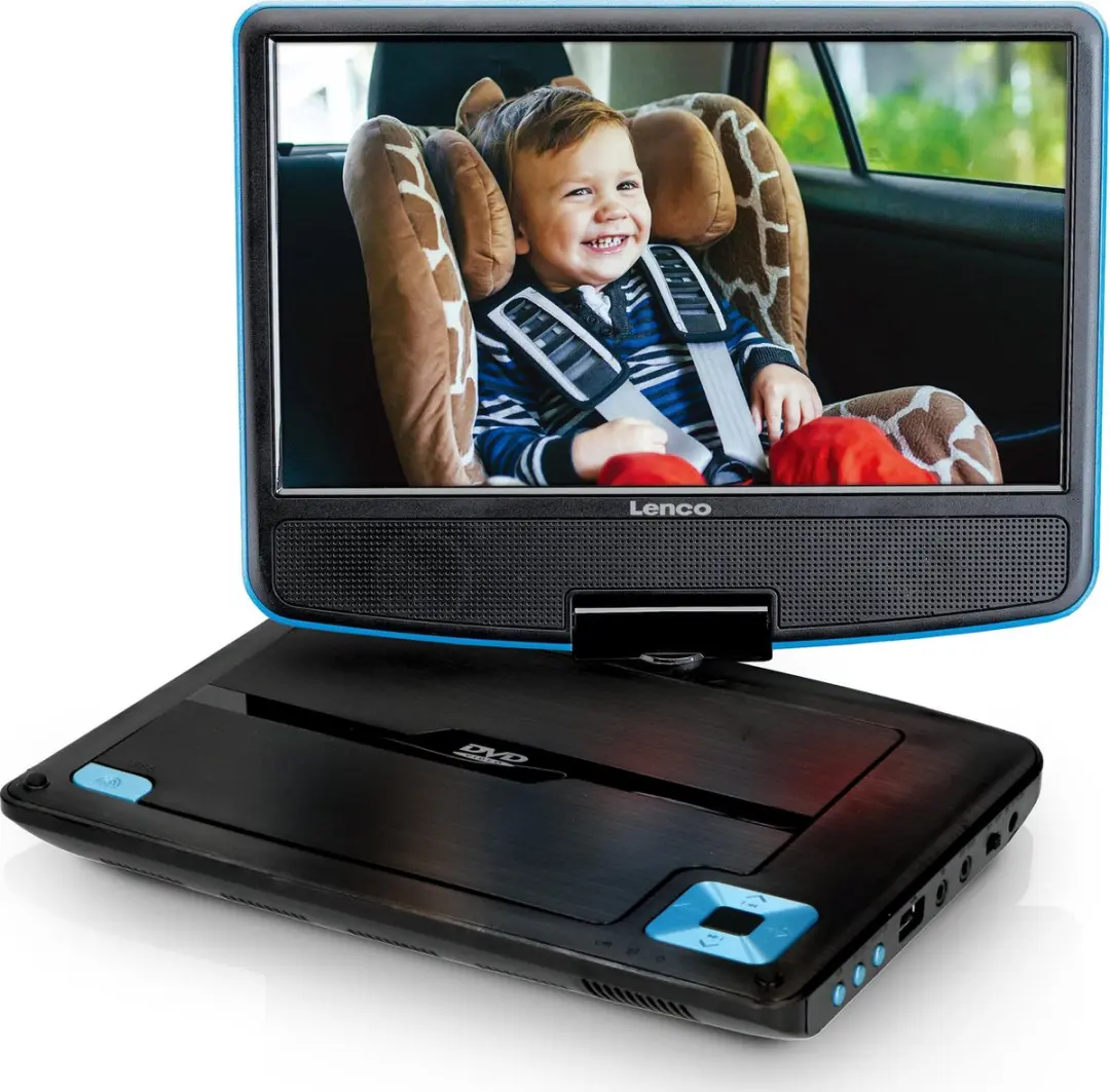 Lenco DVP-910BU Portable DVD-speler 9 inch - Blauw - afbeelding 6 van 6