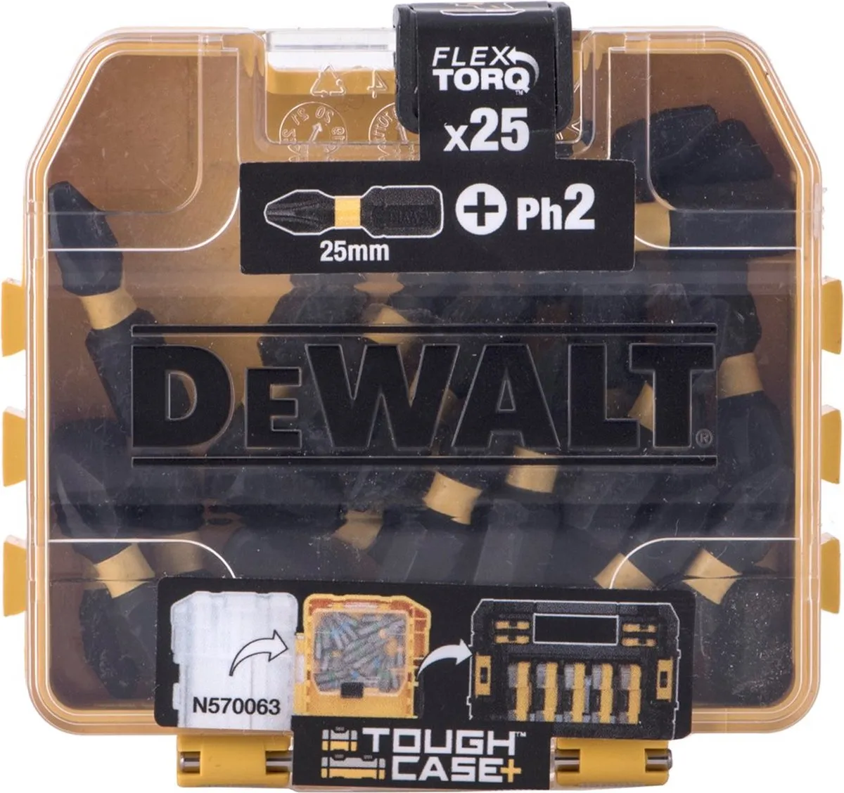 DeWalt DT70555T FLEXTORQ PH2 Schroefbits 25mm - 25 Stuks