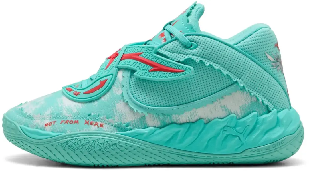 PUMA MB.05 Melo World Basketbalschoenen - 42 - Aquatic For All Time Red - afbeelding 3 van 6