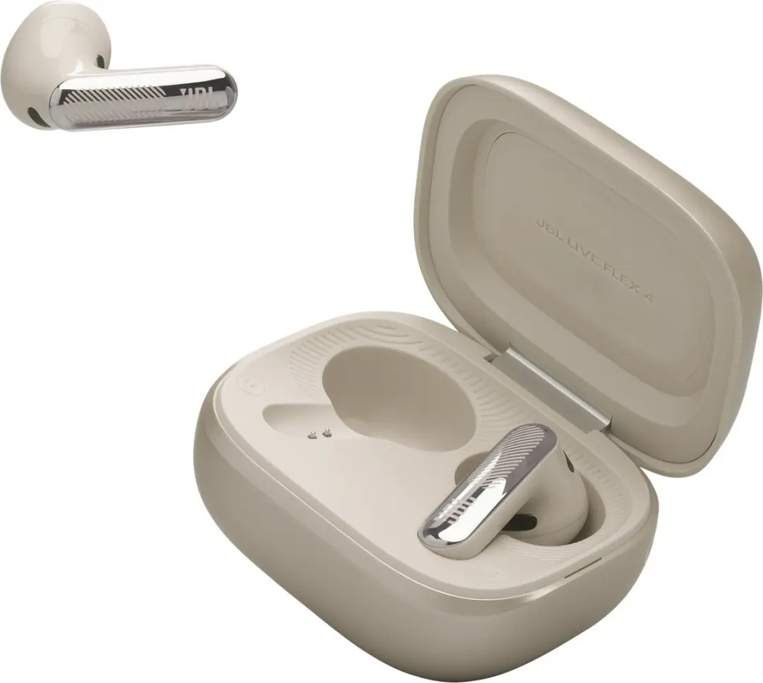 JBL Live Flex 4 Draadloze Oortjes - Noise Cancelling - 50u - IP54 - Champagne