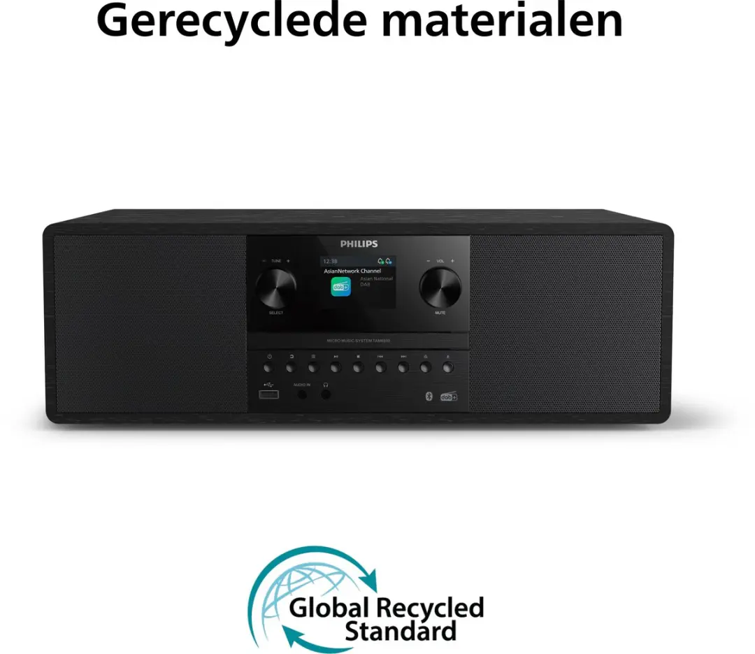 Philips TAM6500 Micromuzieksysteem - Bluetooth 6.0, Auracast, DAB+/FM - Zwart