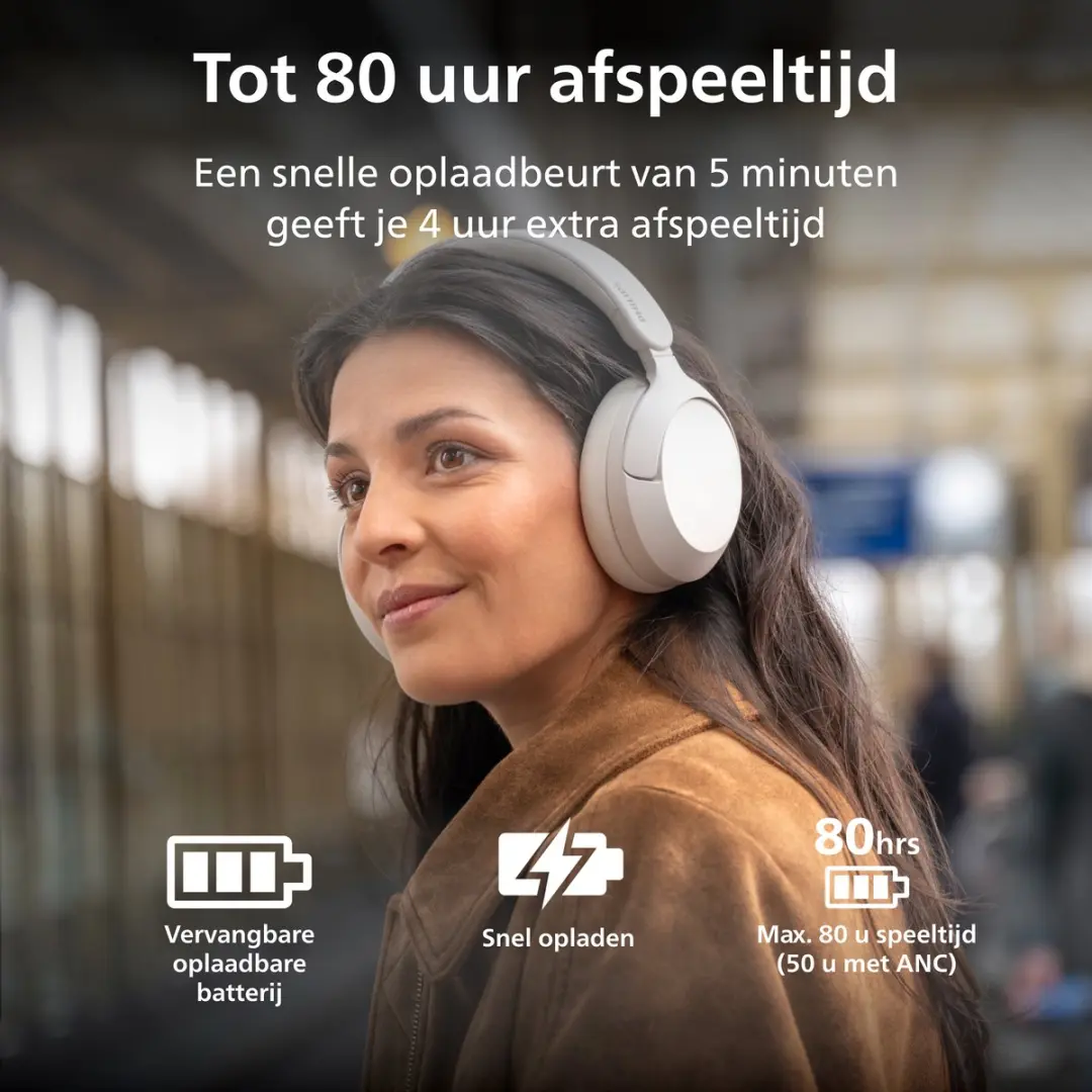 Philips TAH6000WT Draadloze Hoofdtelefoon - Wit