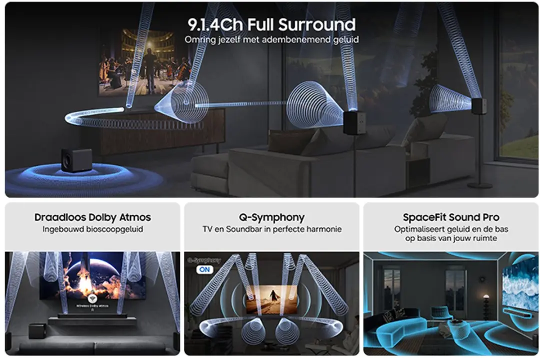 Samsung HW-Q800H/XN Cinematic Q Soundbar - Zwart