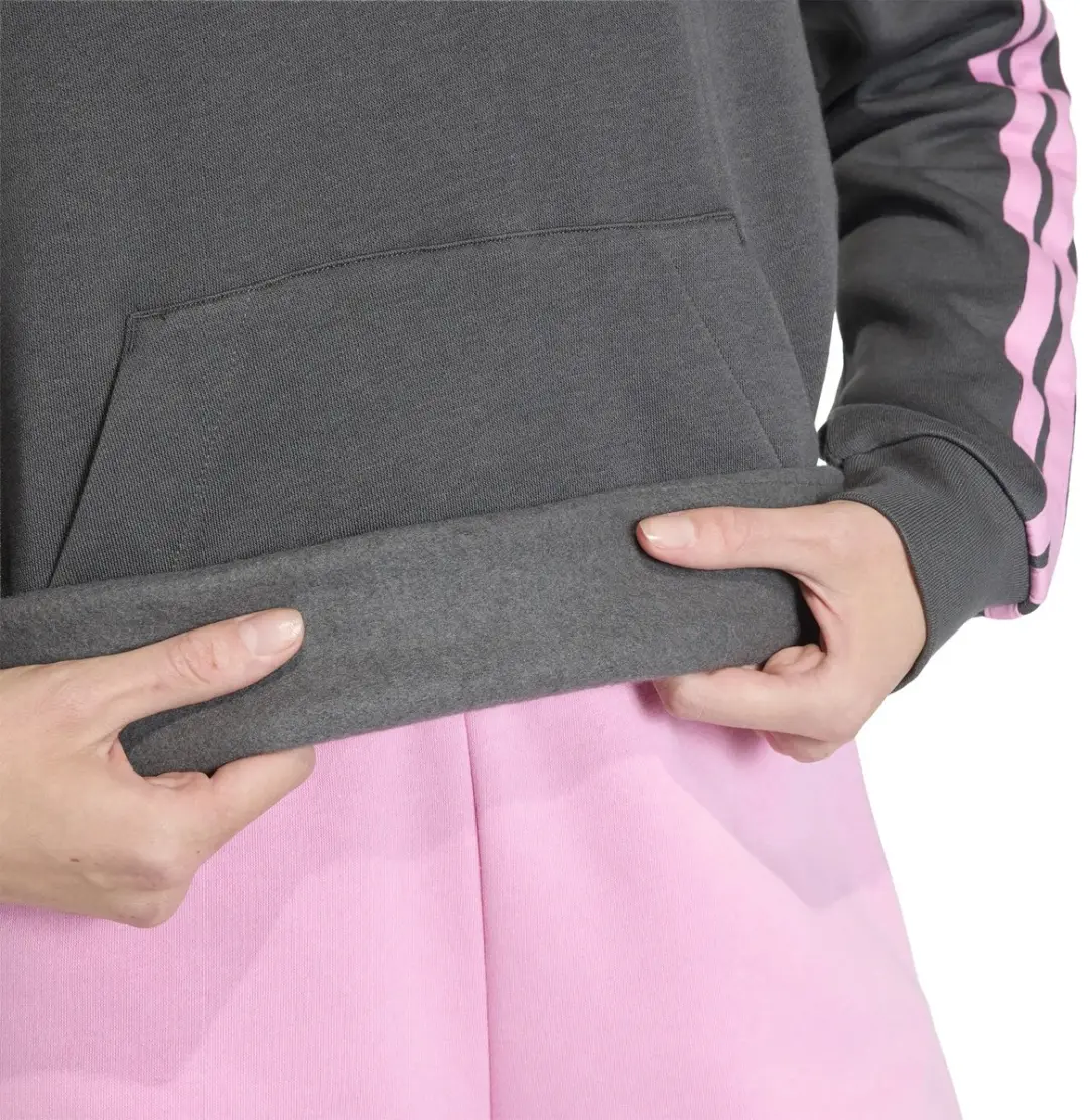 adidas Essentials 3-Stripes Hoodie JZT51 - XS - Witte/Woestijnroze