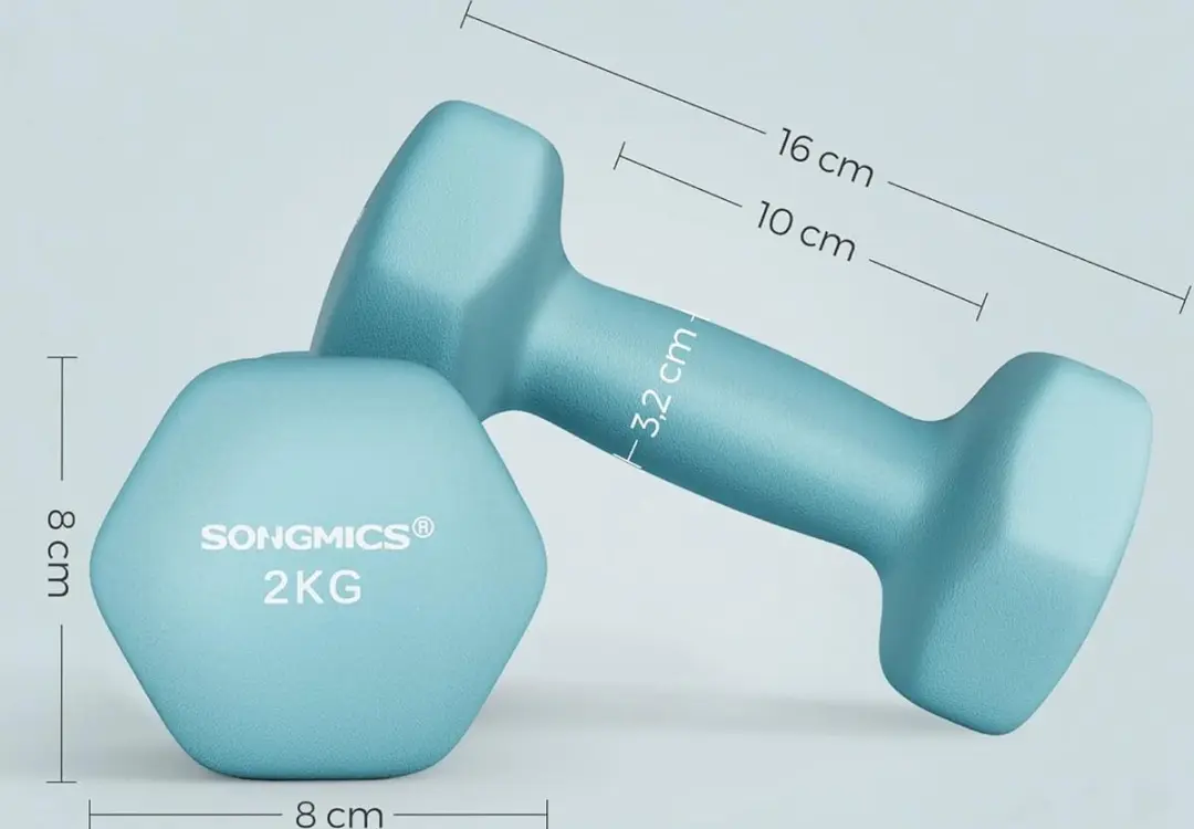 Songmics Halters 2 kg SYL904Q01 - 2 Stuks - Blauw