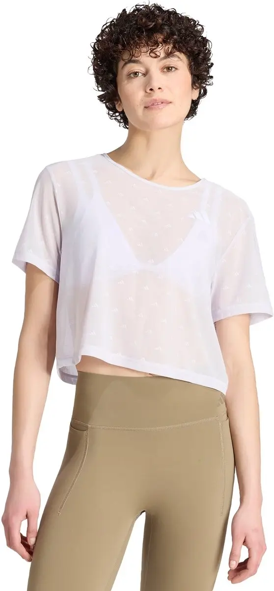 Adidas Performance Primelift Essentials Boxy Mesh T-shirt M - Paars