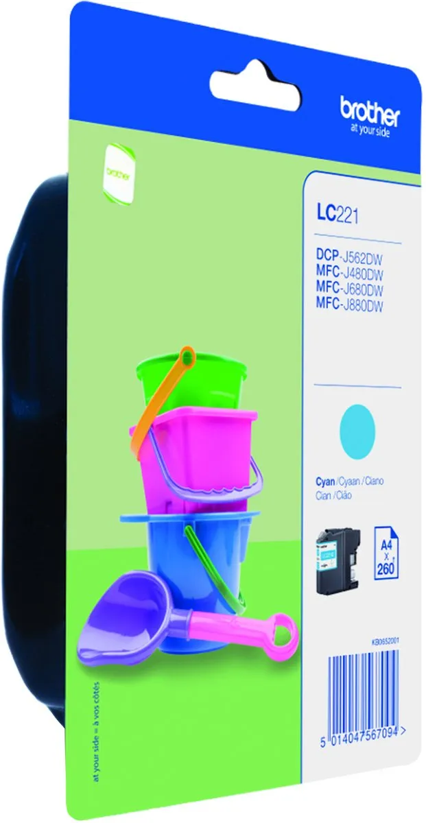 Brother LC-221CBP Cyan Inktcartridge