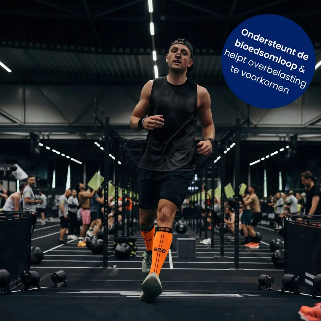 R2B Compressiekousen Sport XL - 46-49 - Oranje/Zwart - afbeelding 6 van 6
