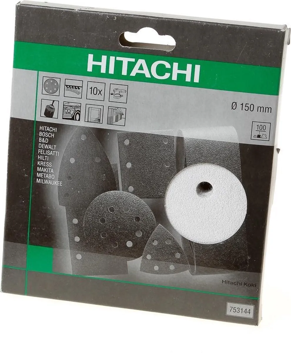 Hikoki Schuurschijf Ø150mm K320 Velcro - 10 Stuks - Wit