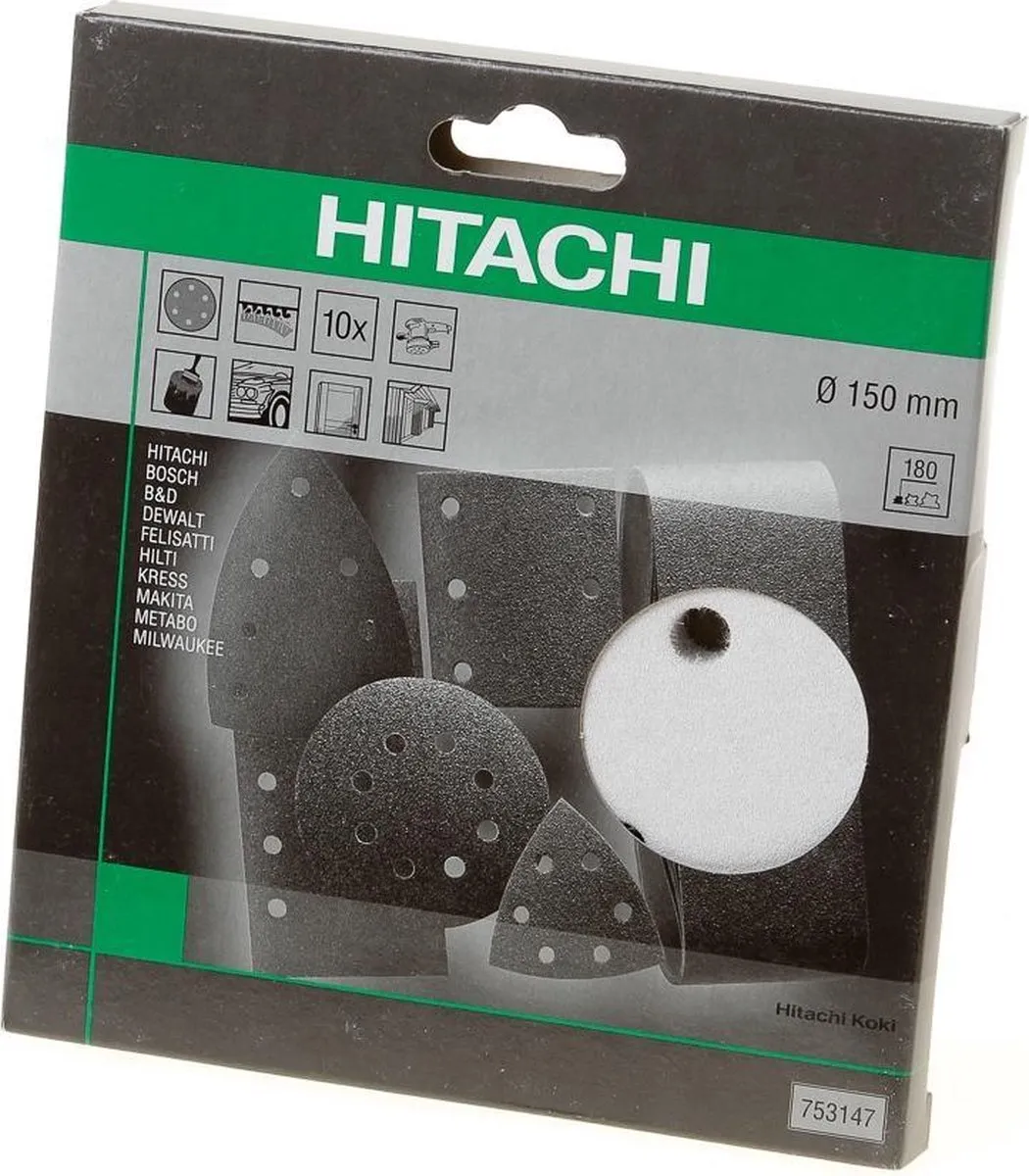 Hikoki Schuurschijf Ø150mm K320 Velcro - 10 Stuks - Wit