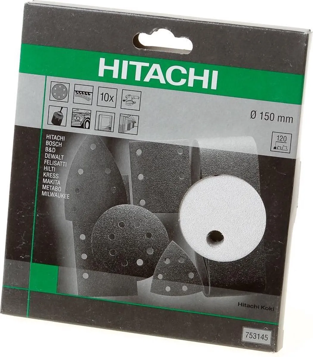 Hikoki Schuurschijf Ø150mm K320 Velcro - 10 Stuks - Wit