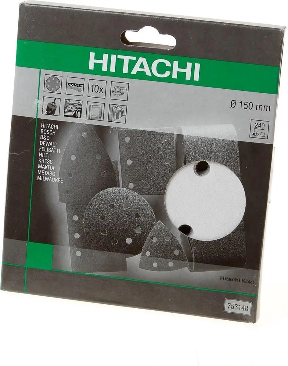 Hikoki Schuurschijf Ø150mm K320 Velcro - 10 Stuks - Wit