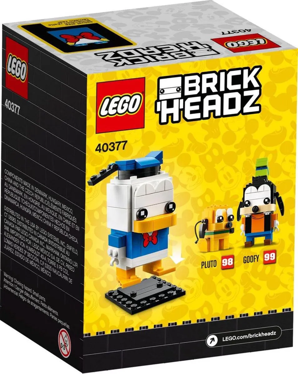 LEGO BrickHeadz Donald Duck 40377 - 90 Stenen - afbeelding 2 van 3