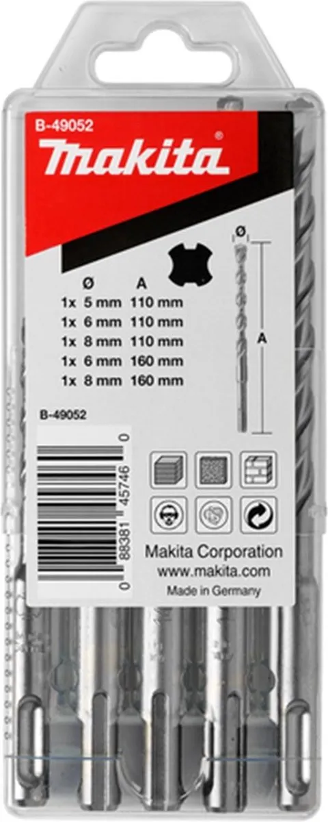 Makita SDS-Plus Borenset B12332 - 5 Stuks