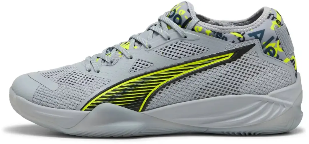 PUMA Eliminate Nitro SQD 4 Indoor Schoenen - 42 - Gray Fog/Yellow Alert - afbeelding 3 van 6