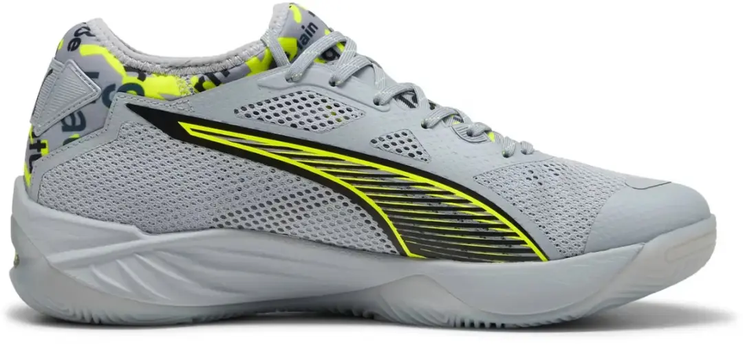 PUMA Eliminate Nitro SQD 4 Indoor Schoenen - 42 - Gray Fog/Yellow Alert - afbeelding 4 van 6