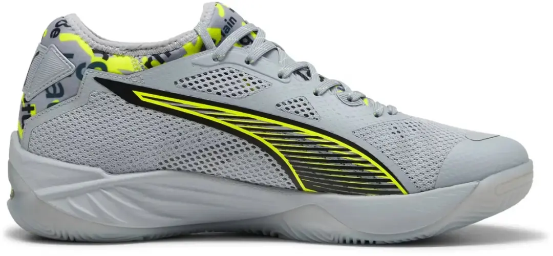 PUMA Eliminate Nitro SQD 4 Indoor Schoenen - 42 - Gray Fog/Yellow Alert - afbeelding 6 van 6