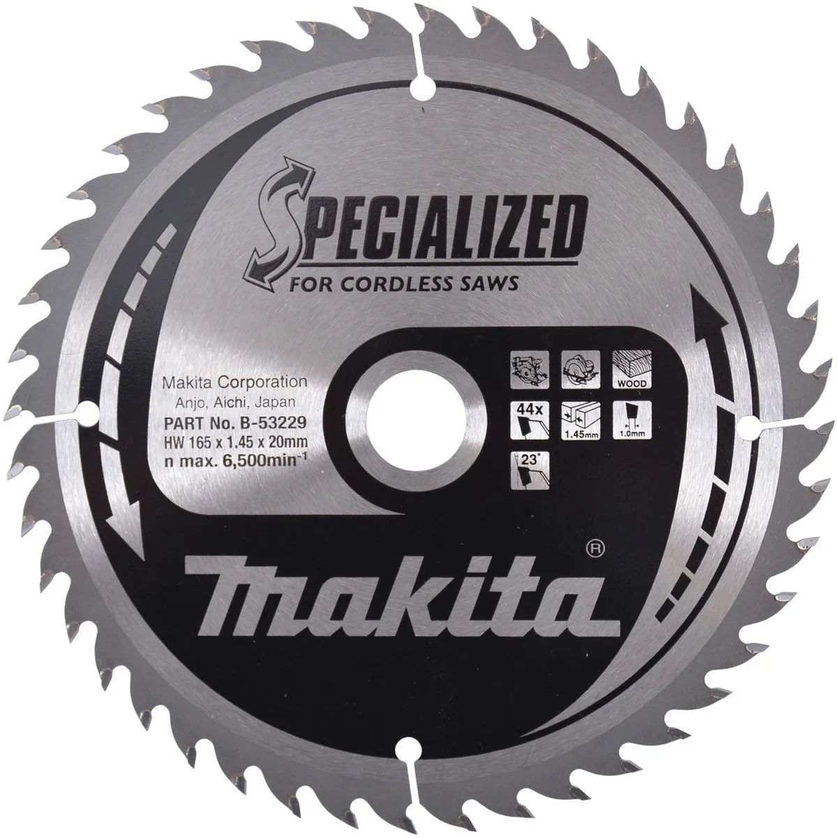 Makita B-53229 Cirkelzaagblad Hout 165mm