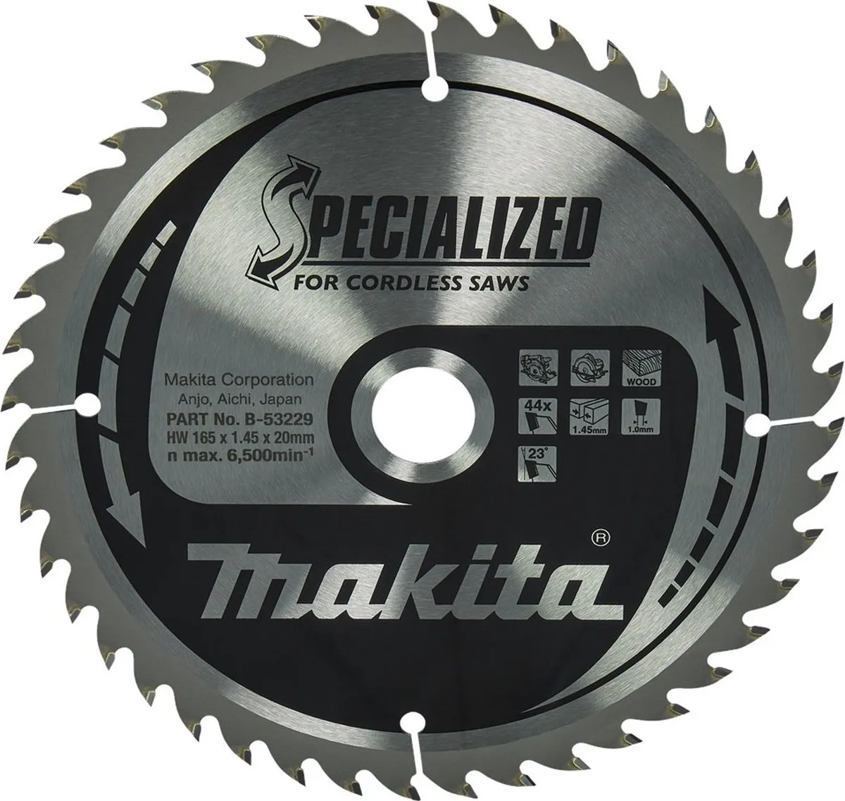Makita B-53229 Cirkelzaagblad Hout 165mm - 44 Tanden