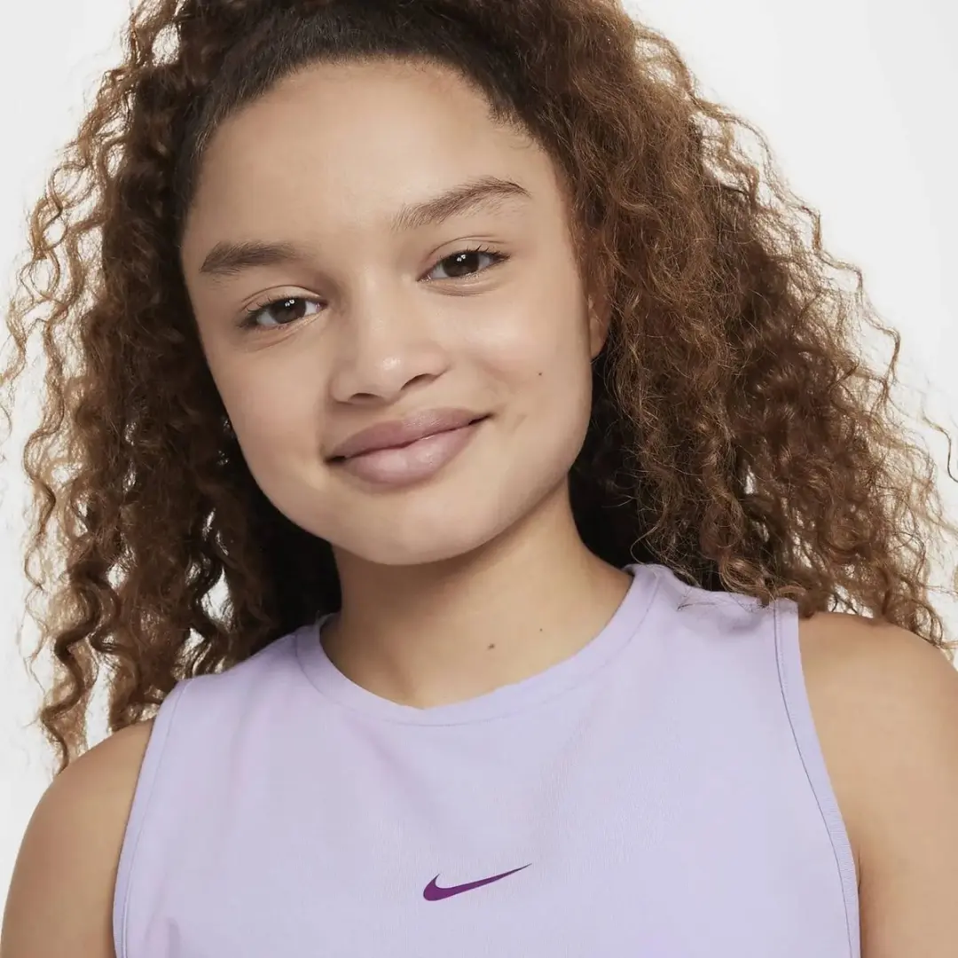 Nike Pro Dri-FIT One Sportshirt Meisjes 164 - FV2422-515 - Lila - afbeelding 6 van 6
