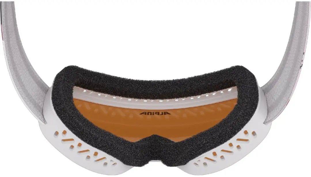 Alpina Piney 2.0 Junior Skibril - Oranje lens - Wit/Roze