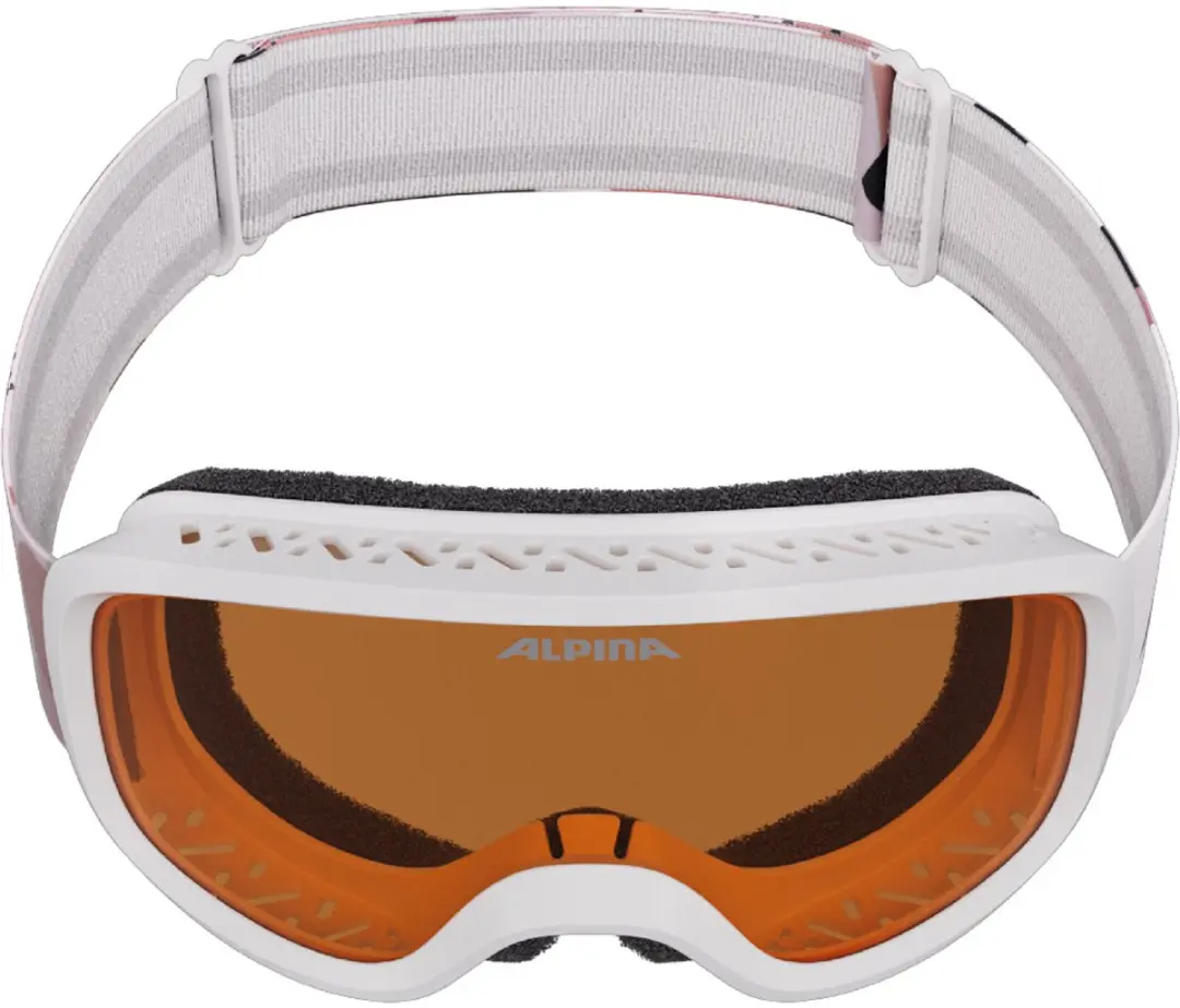 Alpina Piney 2.0 Junior Skibril - Oranje lens - Wit/Roze