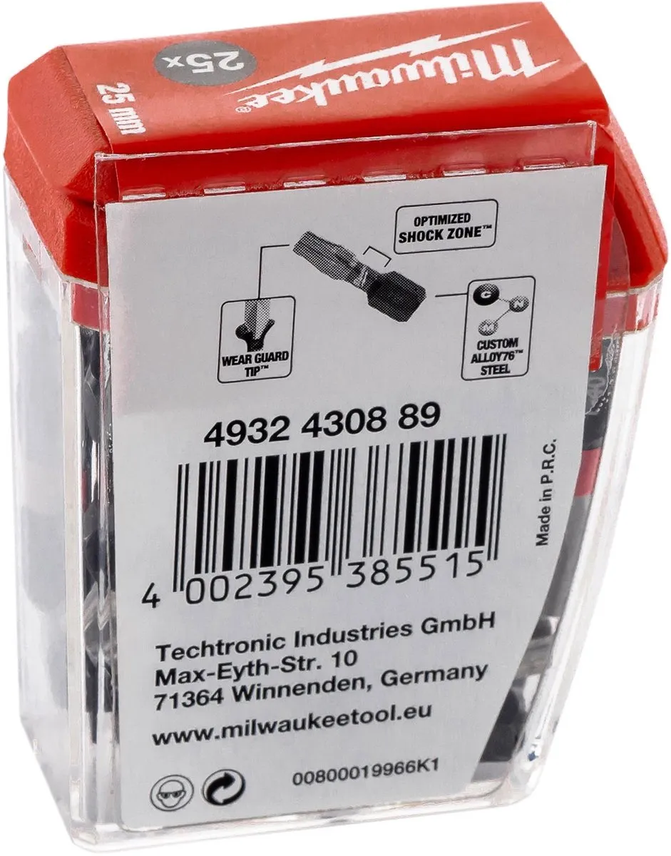 Milwaukee Shockwave Impact Duty TX40 Schroefbits - 25 Stuks