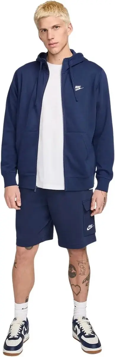 Nike Sportswear Club Full-Zip Sportvest Heren - Donkerblauw XL