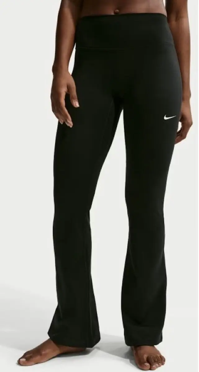 Nike Sportbroek One High Waist Flared Dames M - IB9135-010 - Zwart