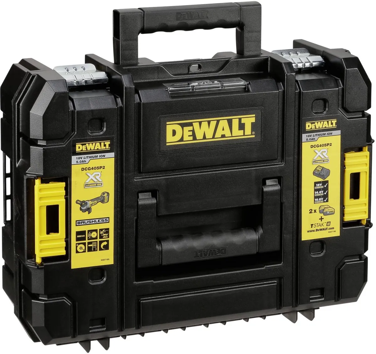 DeWalt DCG405P2-QW Haakse Slijper 18V - 125mm - 2x 5000mAh