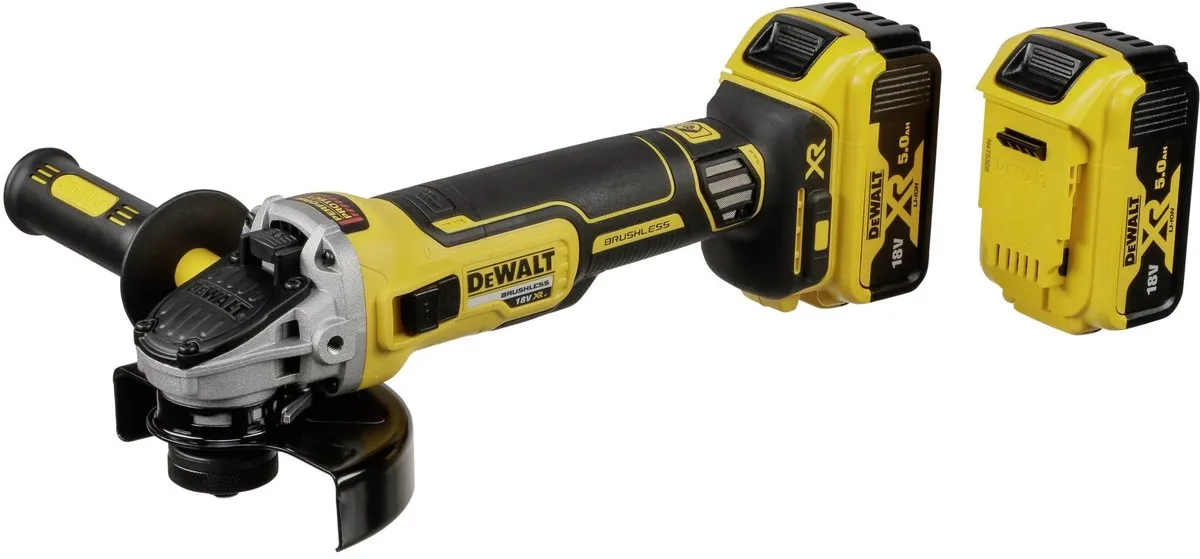 DeWalt DCG405P2-QW Haakse Slijper 18V - 125mm - 2x 5000mAh