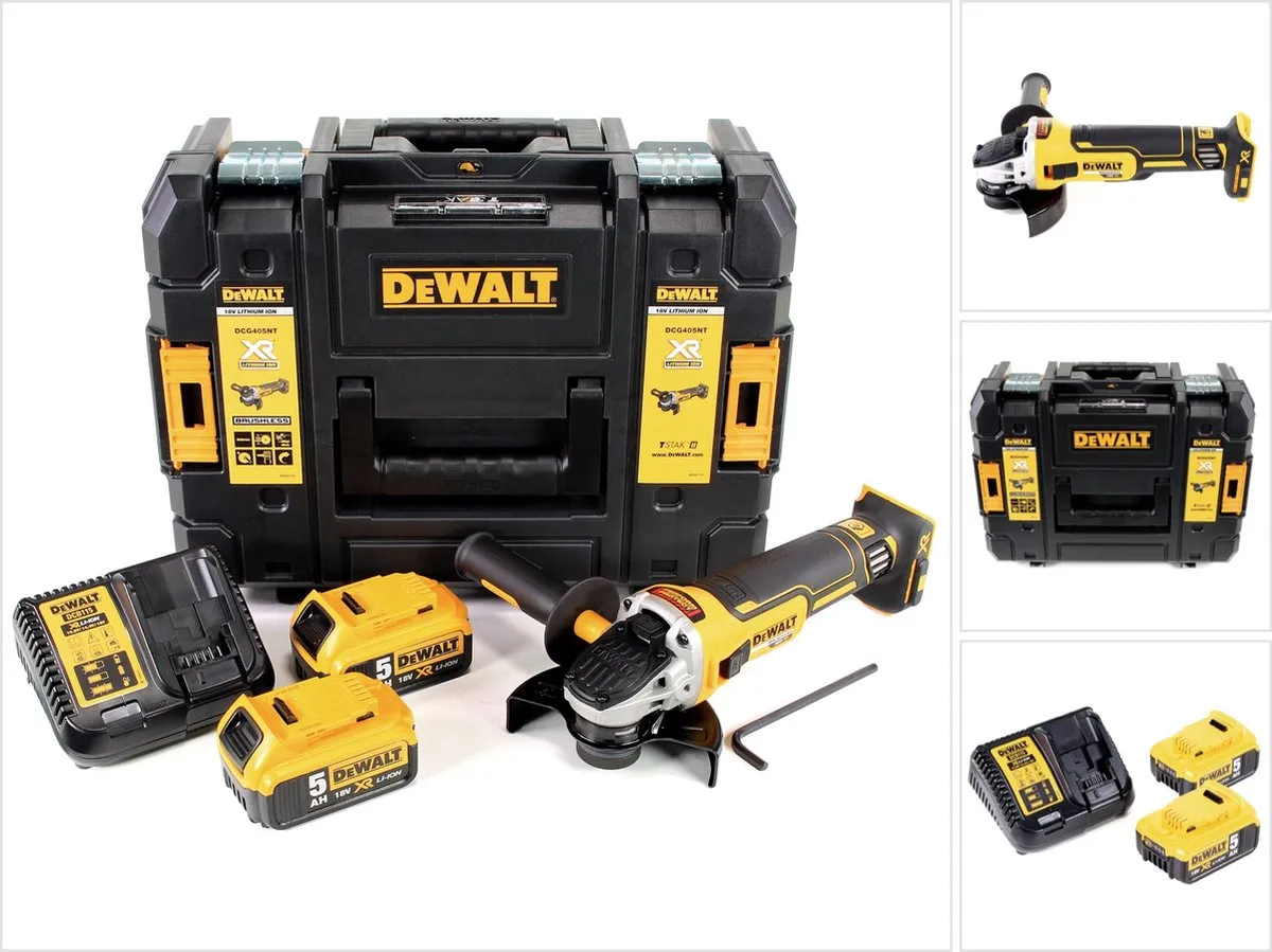 DeWalt DCG405P2-QW Haakse Slijper 18V - 125mm - 2x 5000mAh