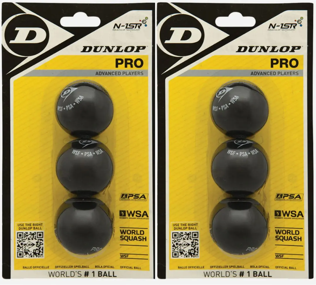 Dunlop Pro Squashbal 2x3-pack