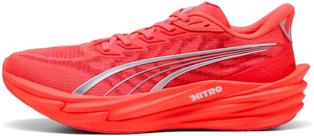 PUMA Deviate Nitro 4 Hardloopschoenen - 44 - Ultra Red/Puma Silver