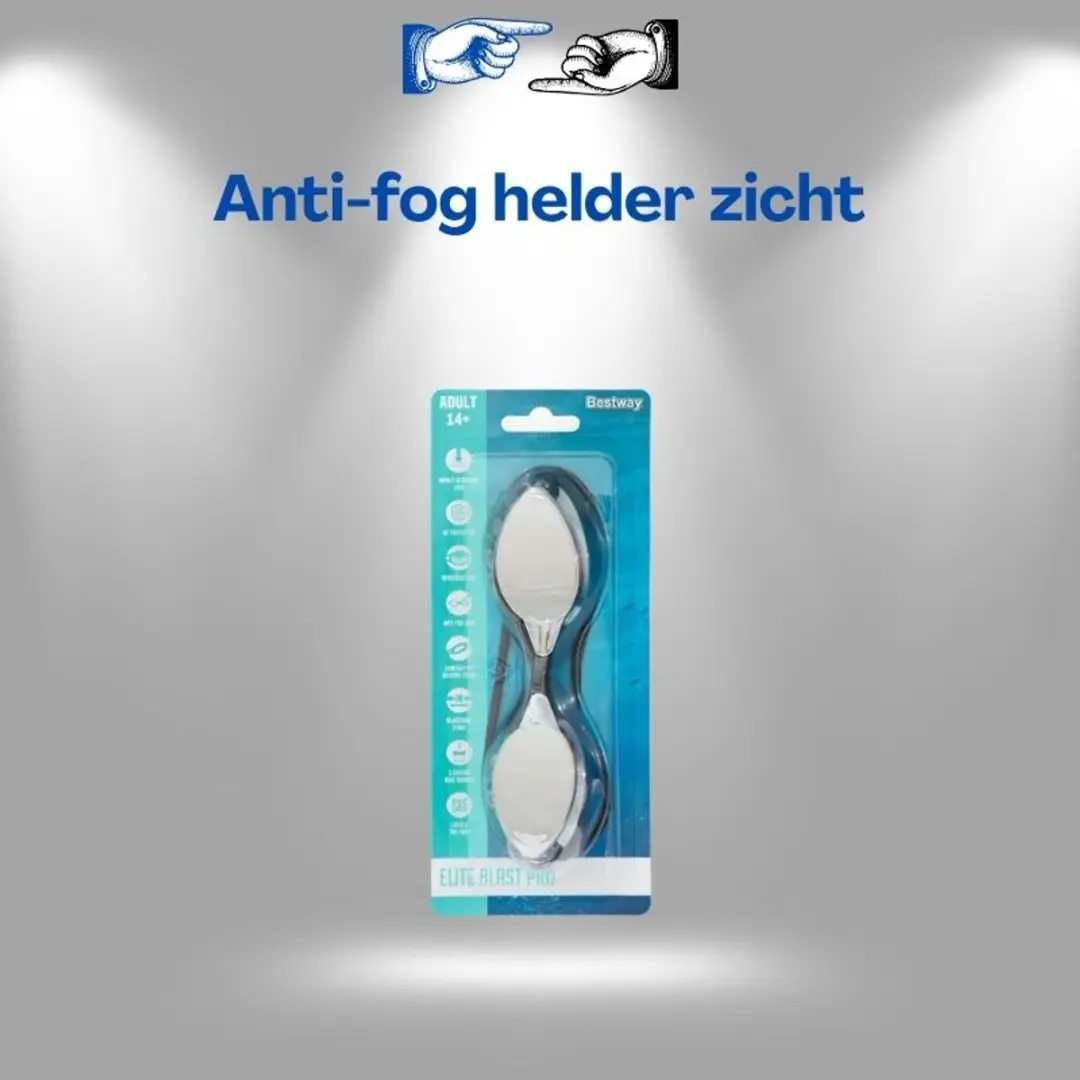Bestway Zwembril 21066 Black Mirror - Spiegelend UV-beschermend zwemmasker