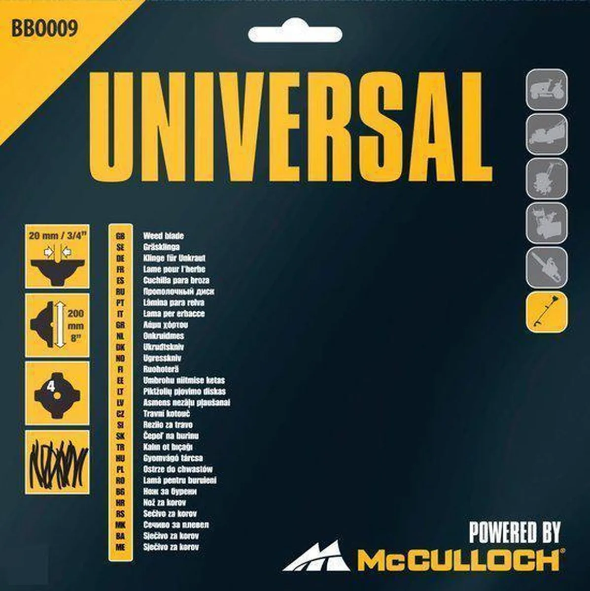 McCULLOCH BBO 009 Mes 4 tanden